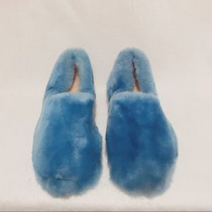 Vintage Manistee Eskimo Woolies Slippers 7 Blue